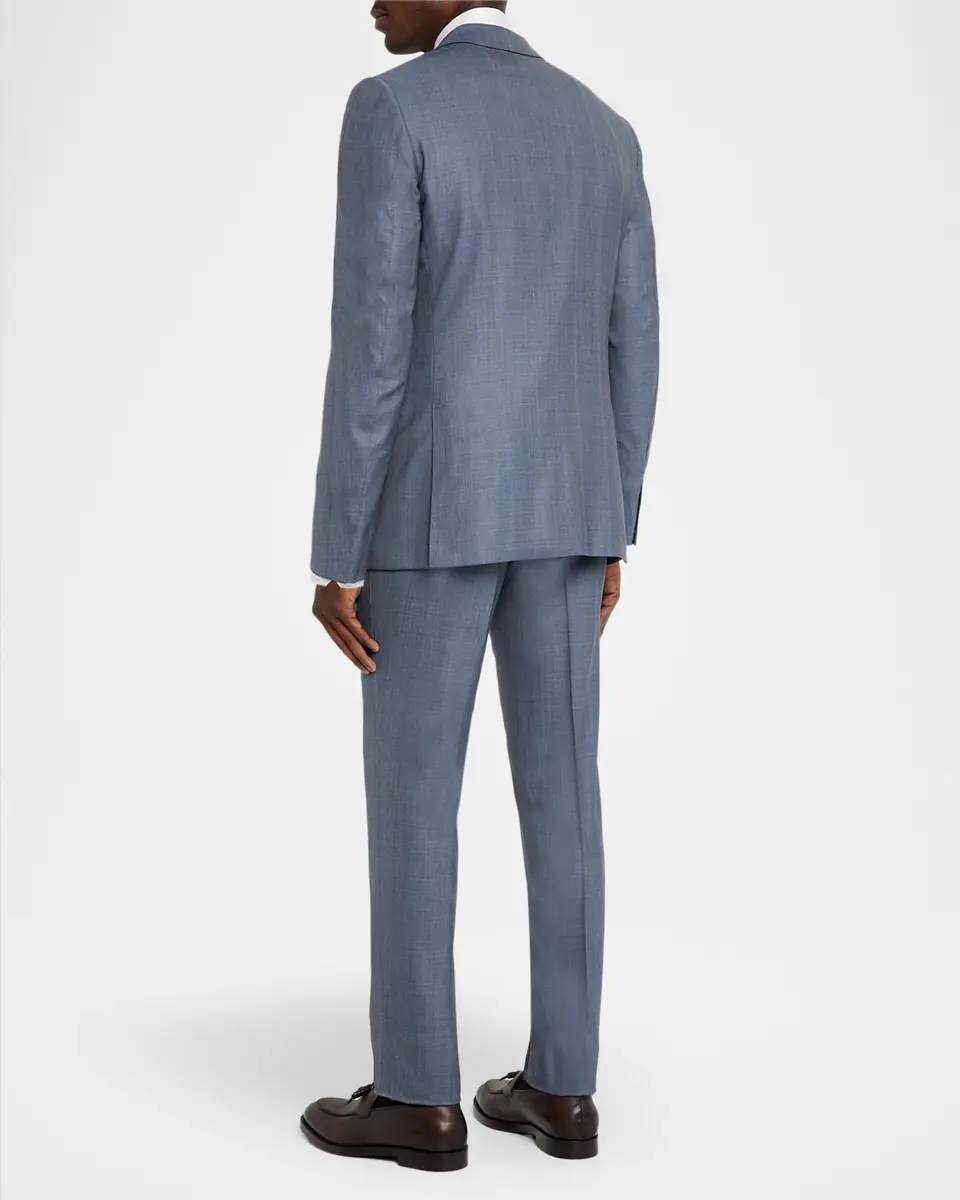 ZEGNA Men's Centoventimila Wool Sharkskin Suit | Thumbnail 2 ZEGNA Men's Centoventimila Wool Sharkskin Suit | Thumbnail 2
