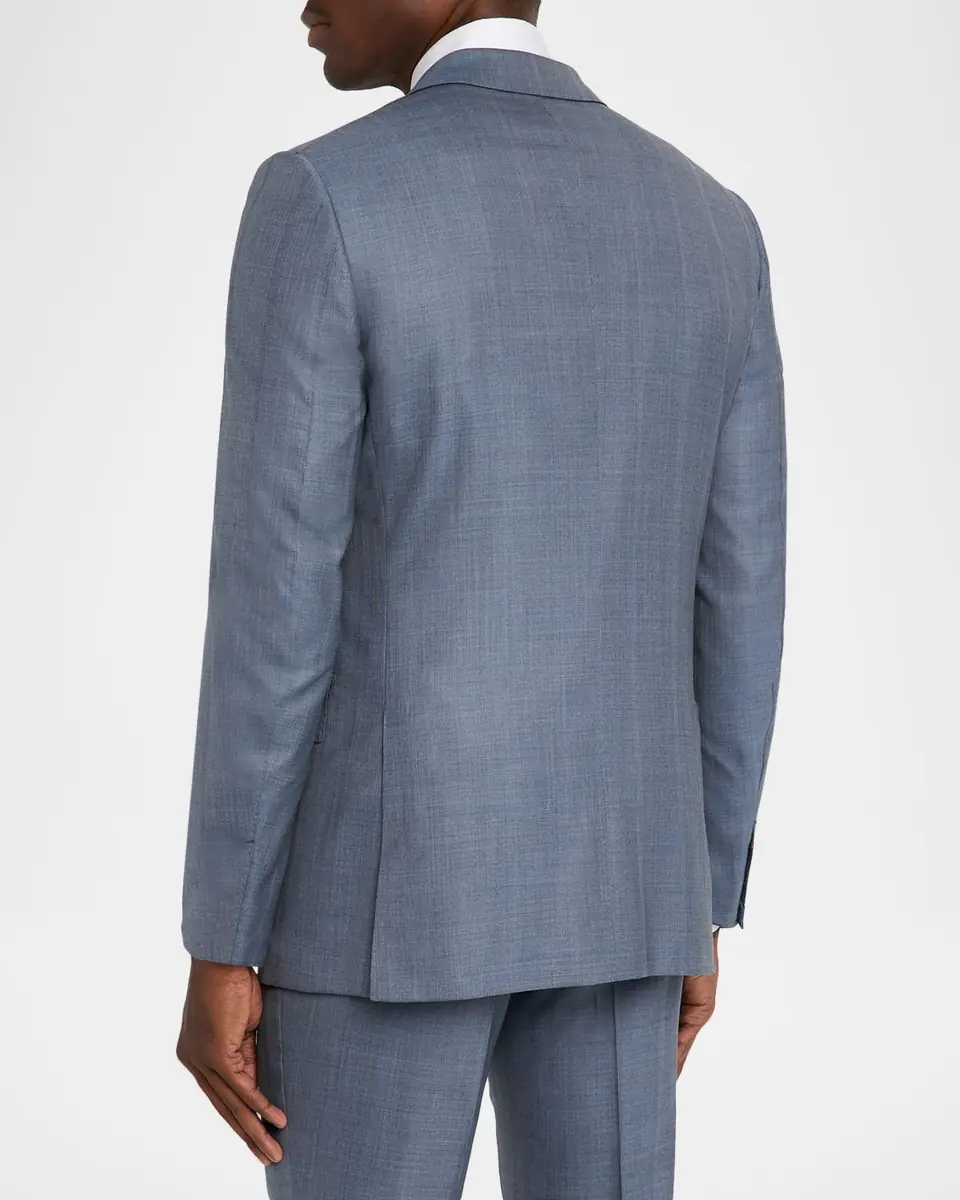ZEGNA Men's Centoventimila Wool Sharkskin Suit | Thumbnail 4 ZEGNA Men's Centoventimila Wool Sharkskin Suit | Thumbnail 4
