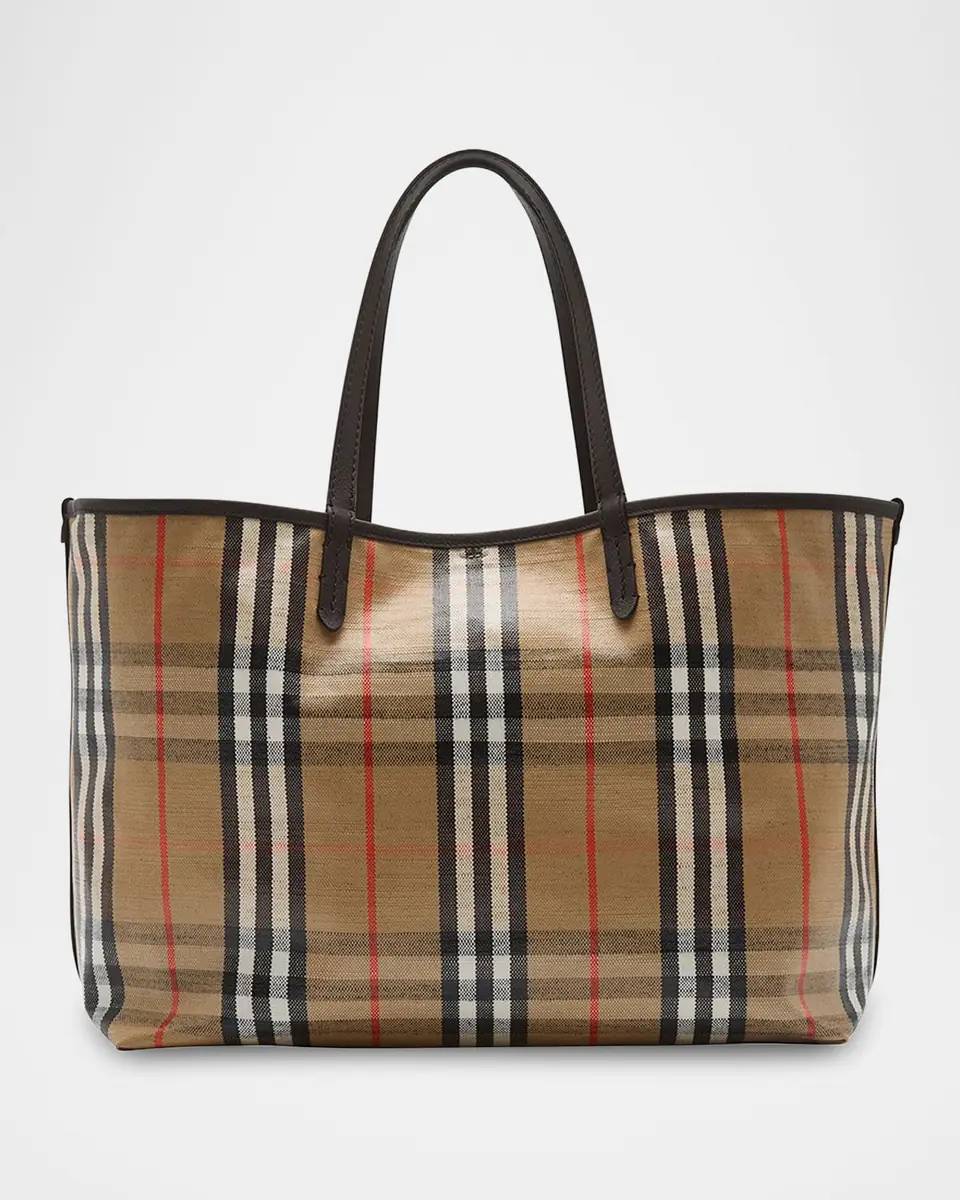 Burberry Highlands Large Check Tote Bag | Thumbnail 3 Burberry Highlands Large Check Tote Bag | Thumbnail 3