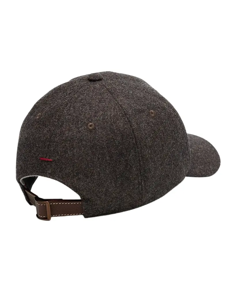 Men's Cashmere Baseball Cap with Logo Men's Cashmere Baseball Cap with Logo