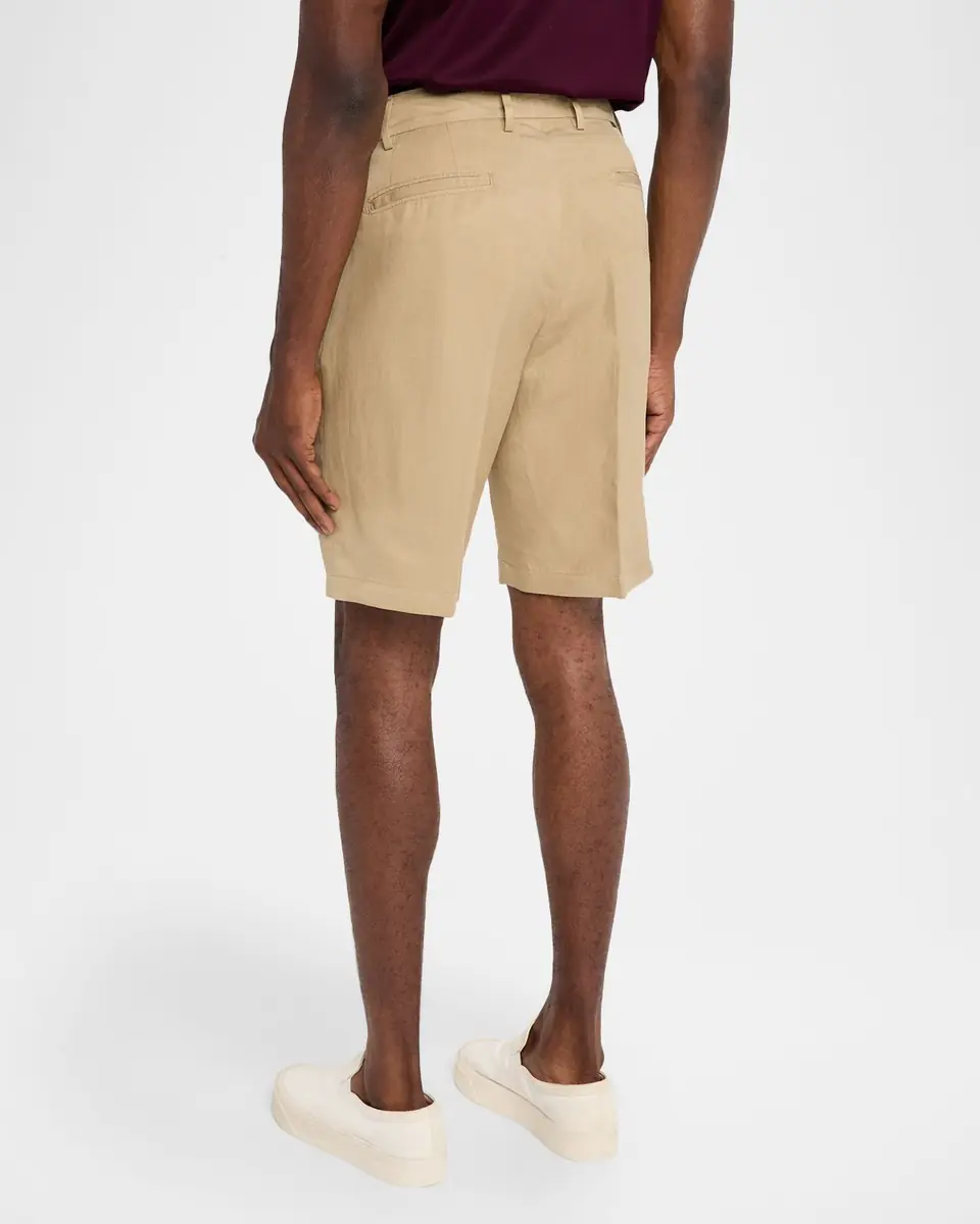 Canali Men's Linen and Silk Flat-Front Bermuda Shorts | Thumbnail 2 Canali Men's Linen and Silk Flat-Front Bermuda Shorts | Thumbnail 2