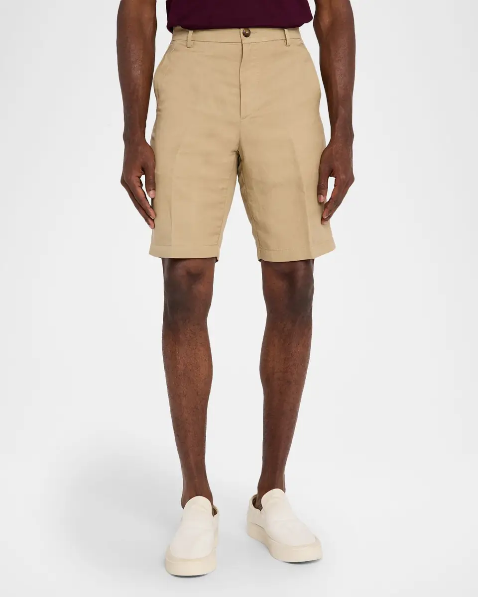 Canali Men's Linen and Silk Flat-Front Bermuda Shorts | Thumbnail 3 Canali Men's Linen and Silk Flat-Front Bermuda Shorts | Thumbnail 3