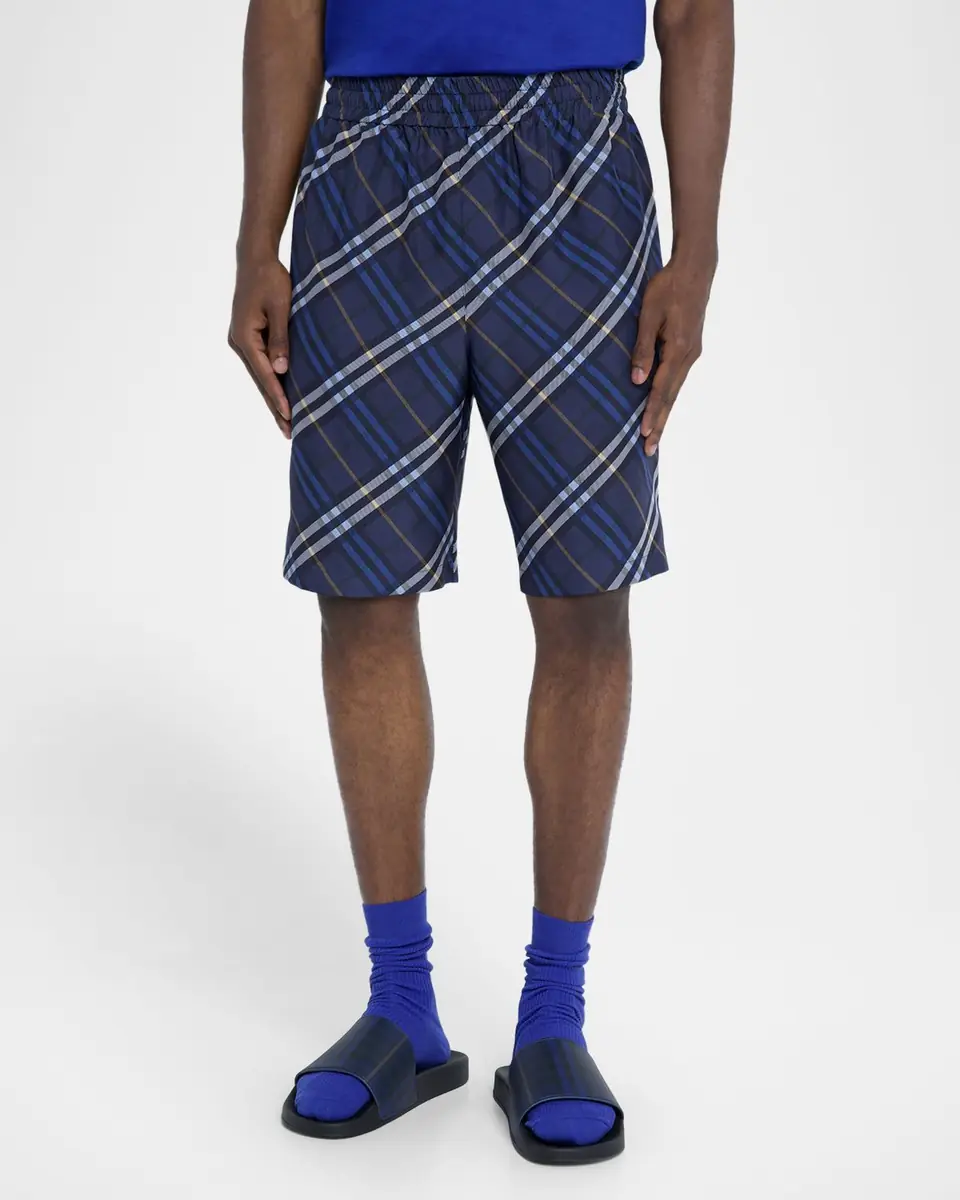 Burberry Men's Casual Silk Check Shorts | Thumbnail 3