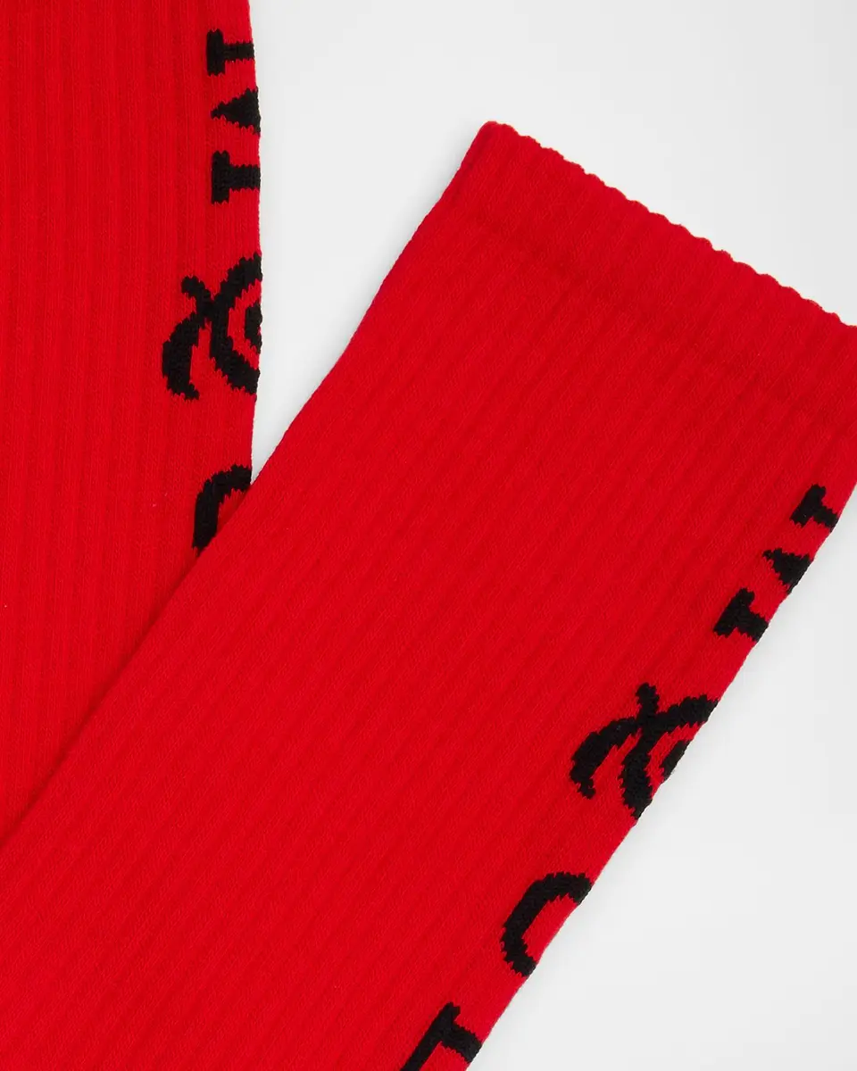 Men's Vertical Logo Cotton Stretch Sport Socks Men's Vertical Logo Cotton Stretch Sport Socks