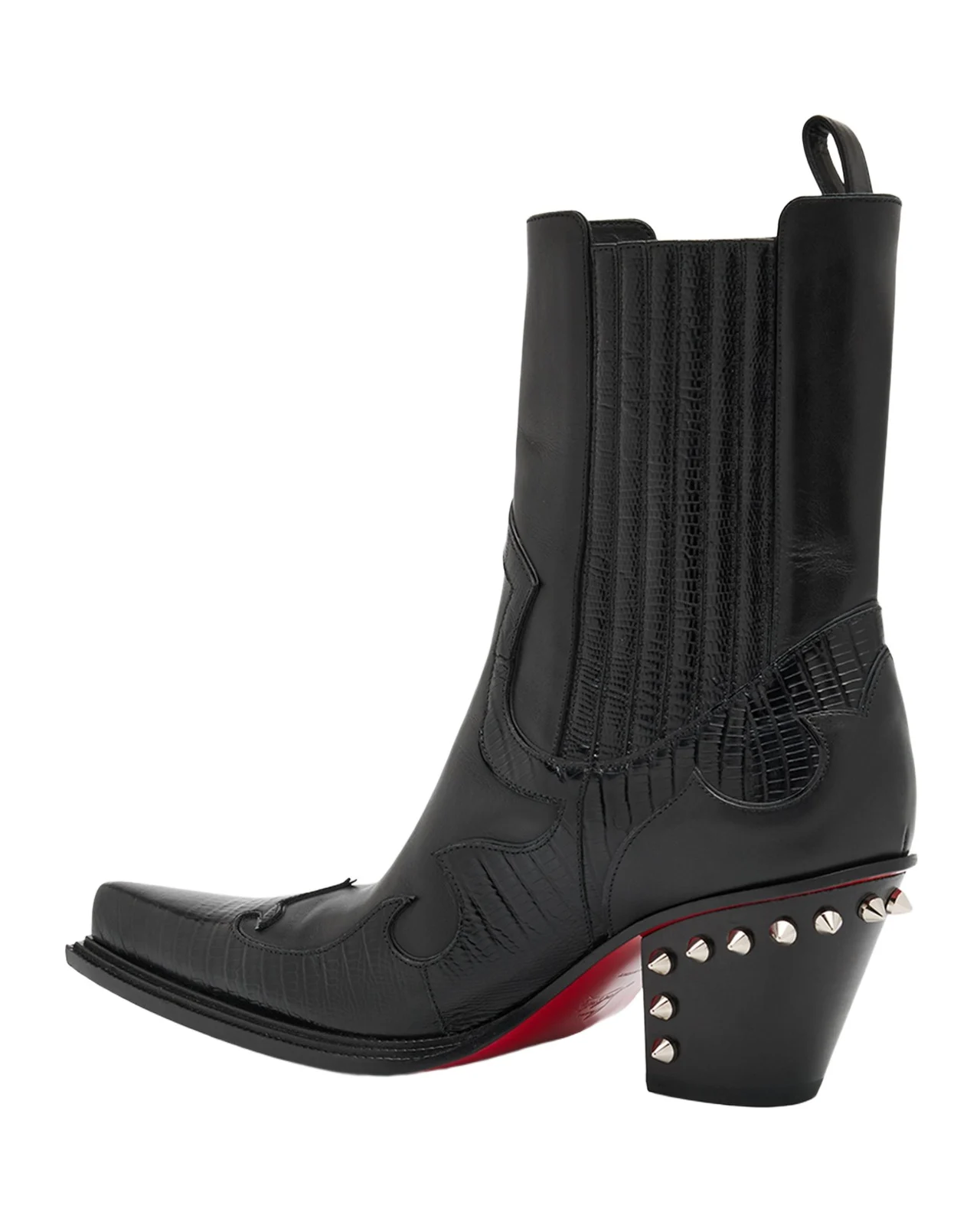 Men's Becca Uomo Leather Spike-Heel Western Boots Men's Becca Uomo Leather Spike-Heel Western Boots