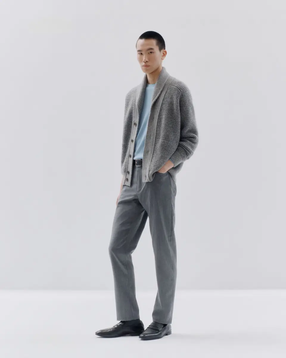 ZEGNA Men's Jacquard Knit Cardigan | Thumbnail 4 ZEGNA Men's Jacquard Knit Cardigan | Thumbnail 4