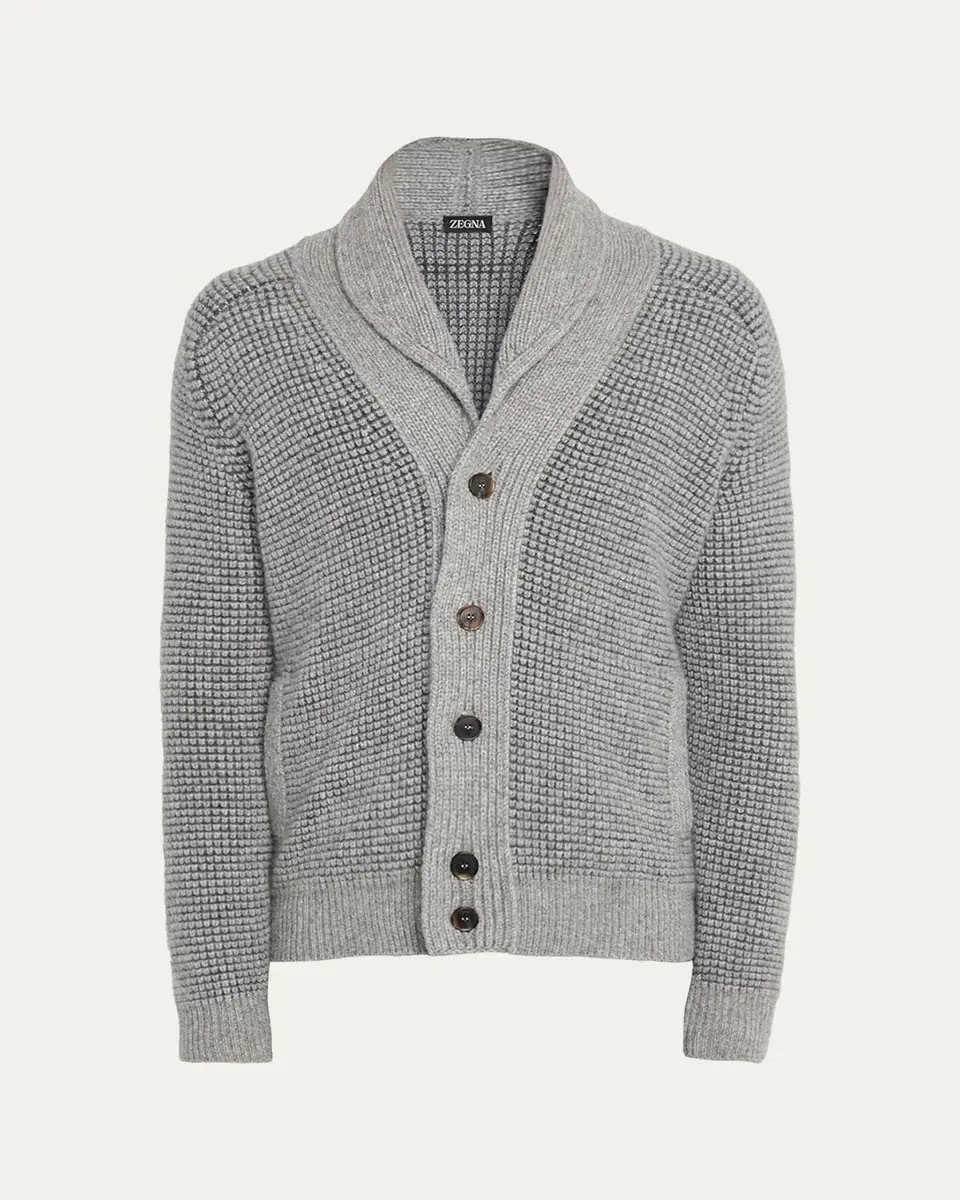 ZEGNA Men's Jacquard Knit Cardigan | Thumbnail 6 ZEGNA Men's Jacquard Knit Cardigan | Thumbnail 6