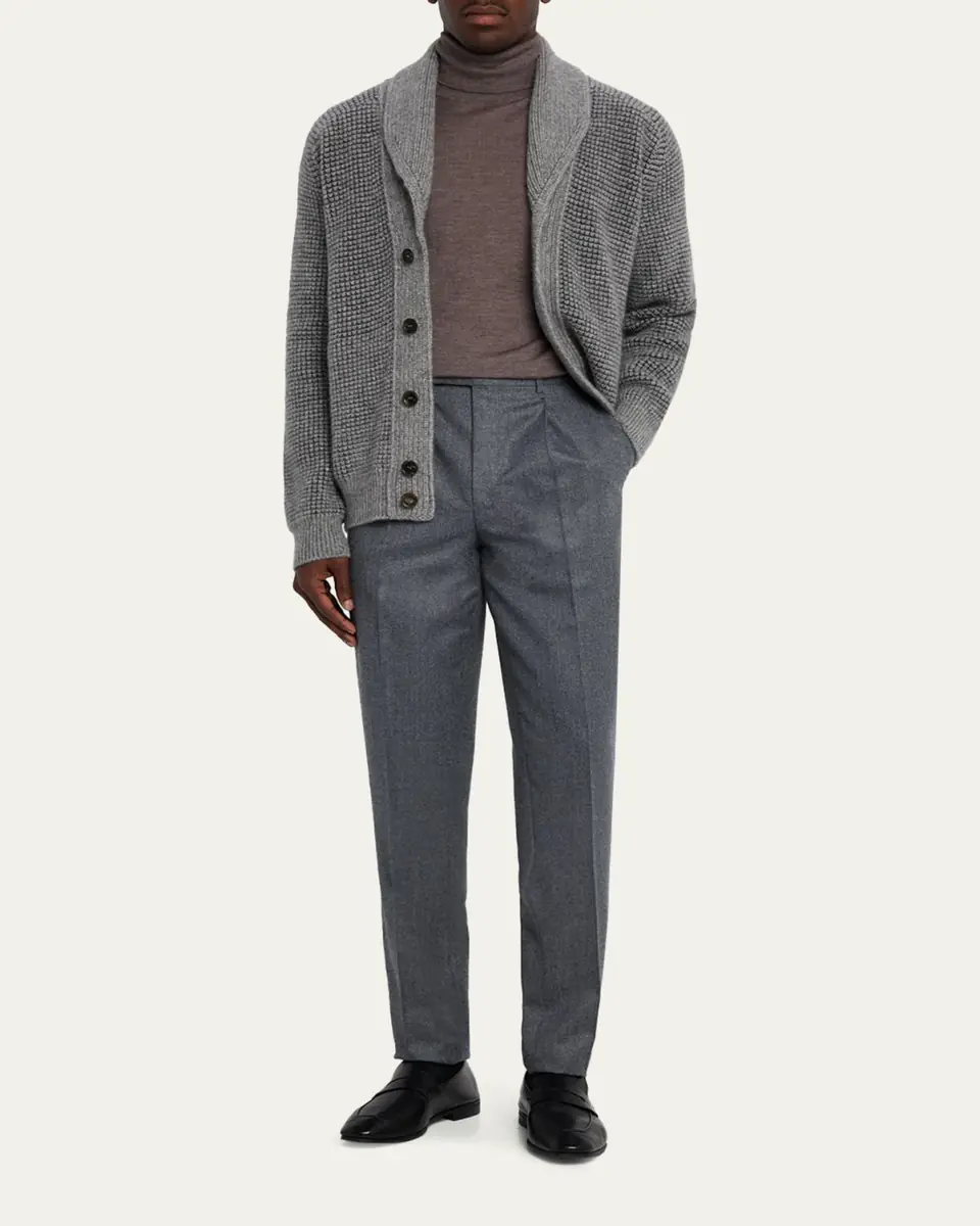 ZEGNA Men's Jacquard Knit Cardigan | Thumbnail 7 ZEGNA Men's Jacquard Knit Cardigan | Thumbnail 7