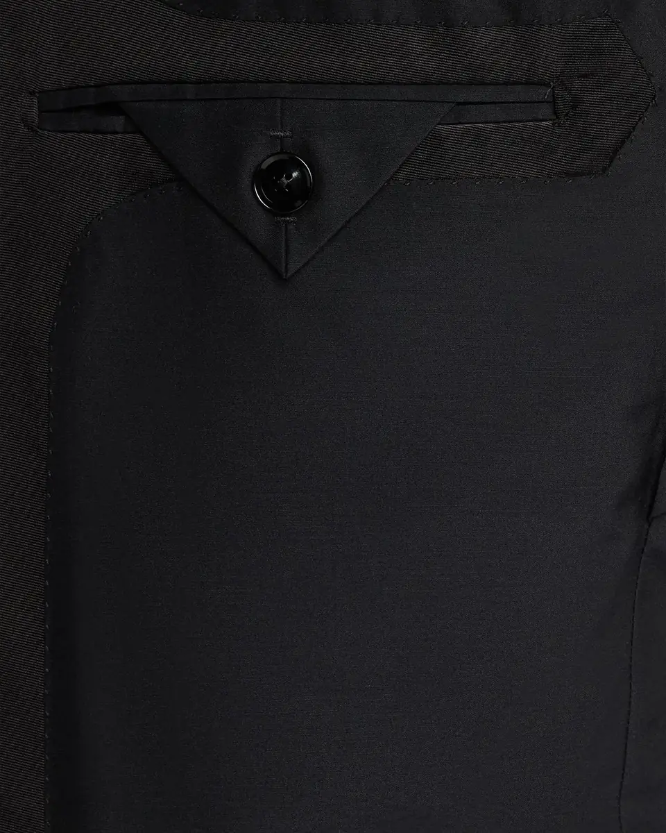 ZEGNA Men's Micro-Jacquard Peak Lapel Dinner Jacket | Thumbnail 6