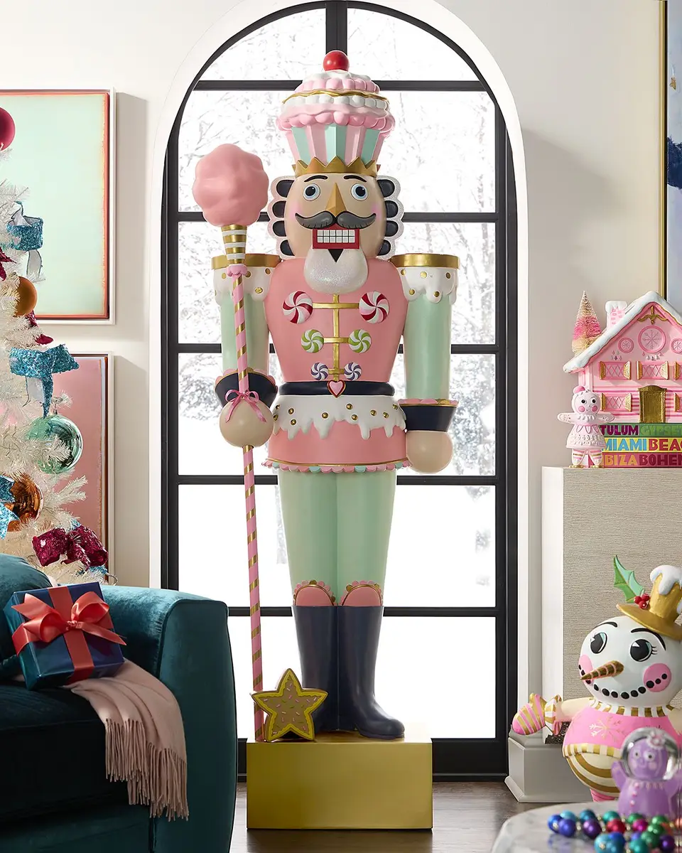 Glitterville 78" Giant Colonel Cupcake Life-Size Christmas Display | Image 1 Glitterville 78" Giant Colonel Cupcake Life-Size Christmas Display | Image 1