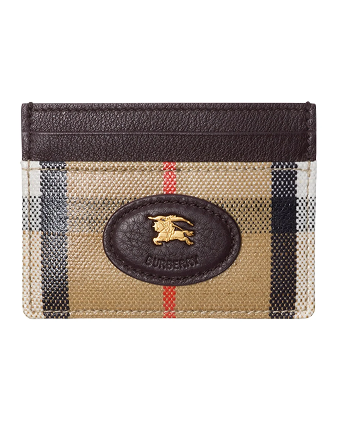 Highlands Check Jacquard Leather Card Case Highlands Check Jacquard Leather Card Case