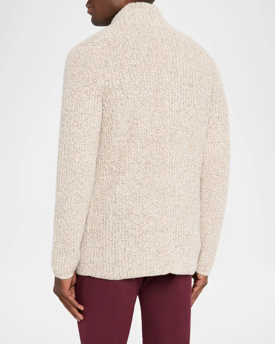 Brunello Cucinelli Men's Wool, Silk, and Cashmere Double-Breasted Cardigan | Thumbnail 3