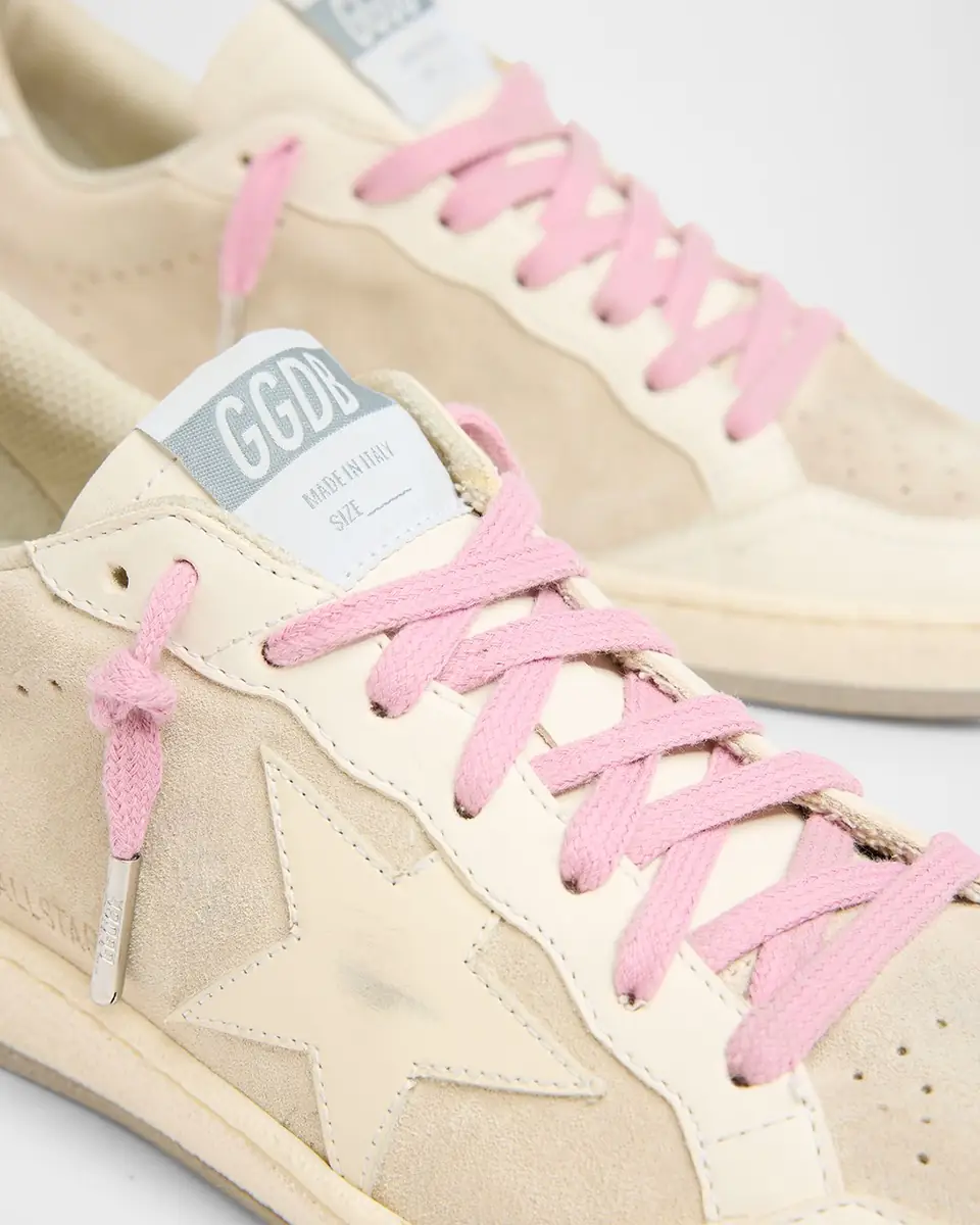 Golden Goose Ball Star Mixed Leather Low-Top Sneakers | Thumbnail 4 Golden Goose Ball Star Mixed Leather Low-Top Sneakers | Thumbnail 4