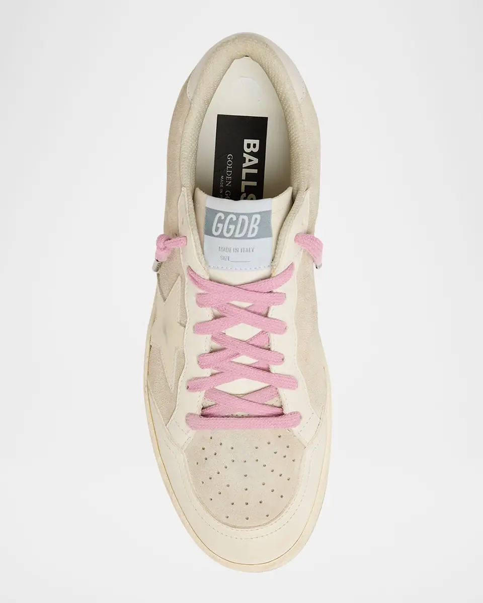 Golden Goose Ball Star Mixed Leather Low-Top Sneakers | Thumbnail 5 Golden Goose Ball Star Mixed Leather Low-Top Sneakers | Thumbnail 5