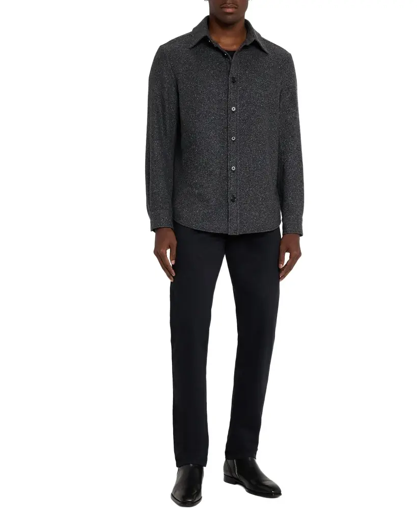 ZEGNA Men 's Cashmere and Silk Donegal Overshirt | Image 1 ZEGNA Men 's Cashmere and Silk Donegal Overshirt | Image 1