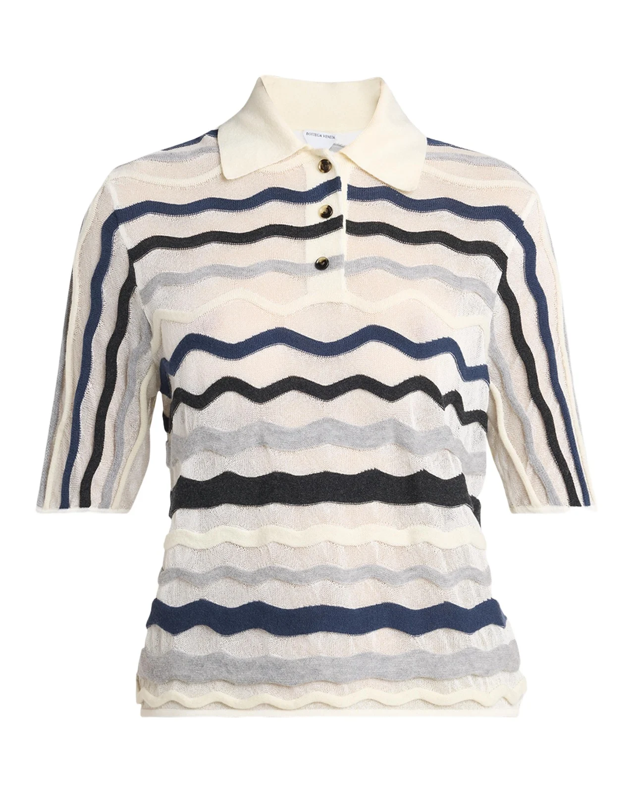 Bottega Veneta Zigzag Striped Knitwear Top