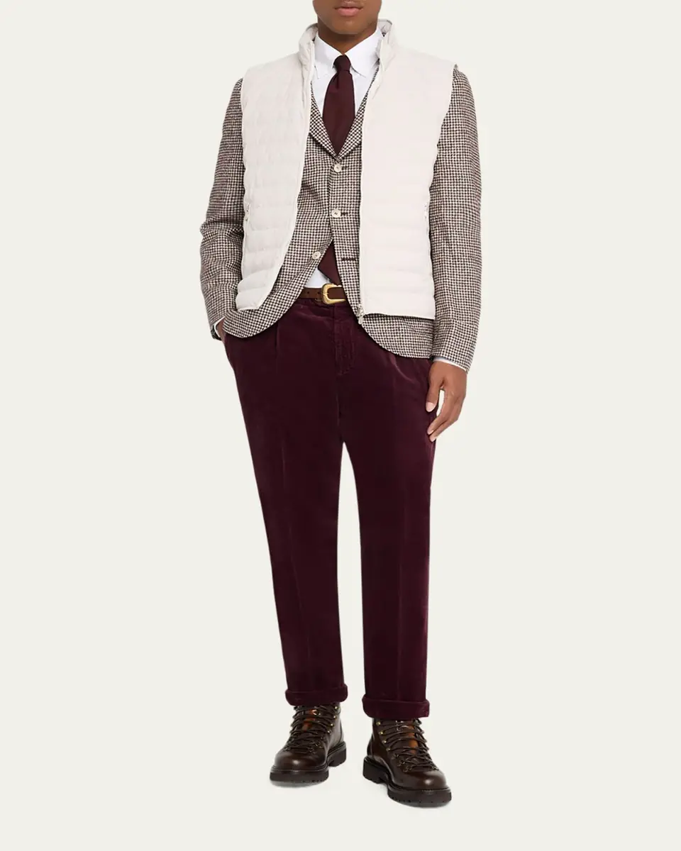 Brunello Cucinelli Men's Piece Dyed Cotton Twill Shirt | Thumbnail 2 Brunello Cucinelli Men's Piece Dyed Cotton Twill Shirt | Thumbnail 2