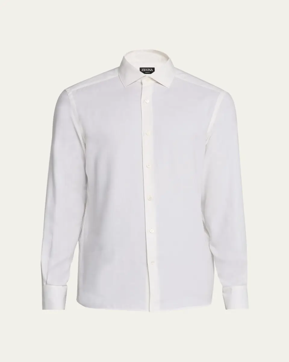Zegna Men's Cashco Classic-Fit Sport Shirt | Thumbnail 5 Zegna Men's Cashco Classic-Fit Sport Shirt | Thumbnail 5