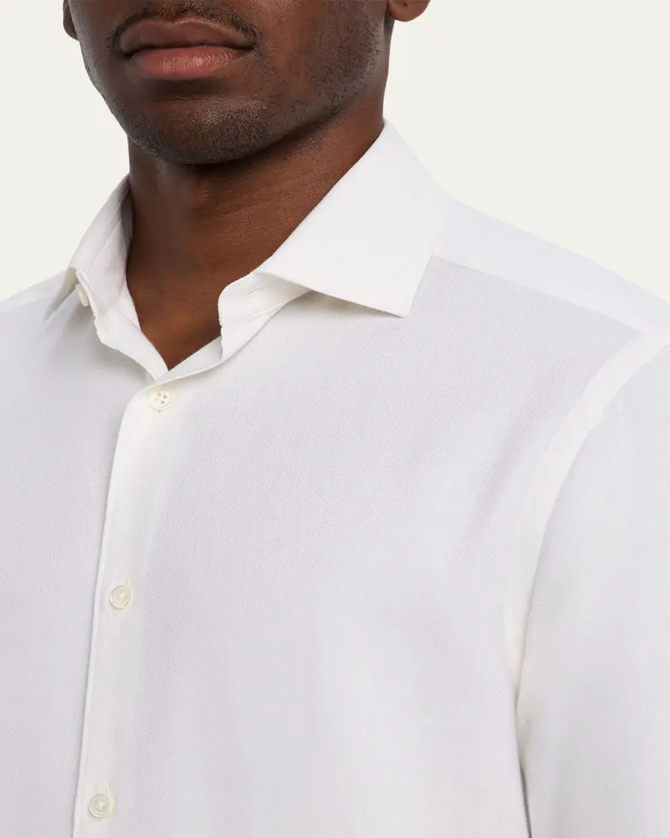 Zegna Men's Cashco Classic-Fit Sport Shirt | Thumbnail 9 Zegna Men's Cashco Classic-Fit Sport Shirt | Thumbnail 9