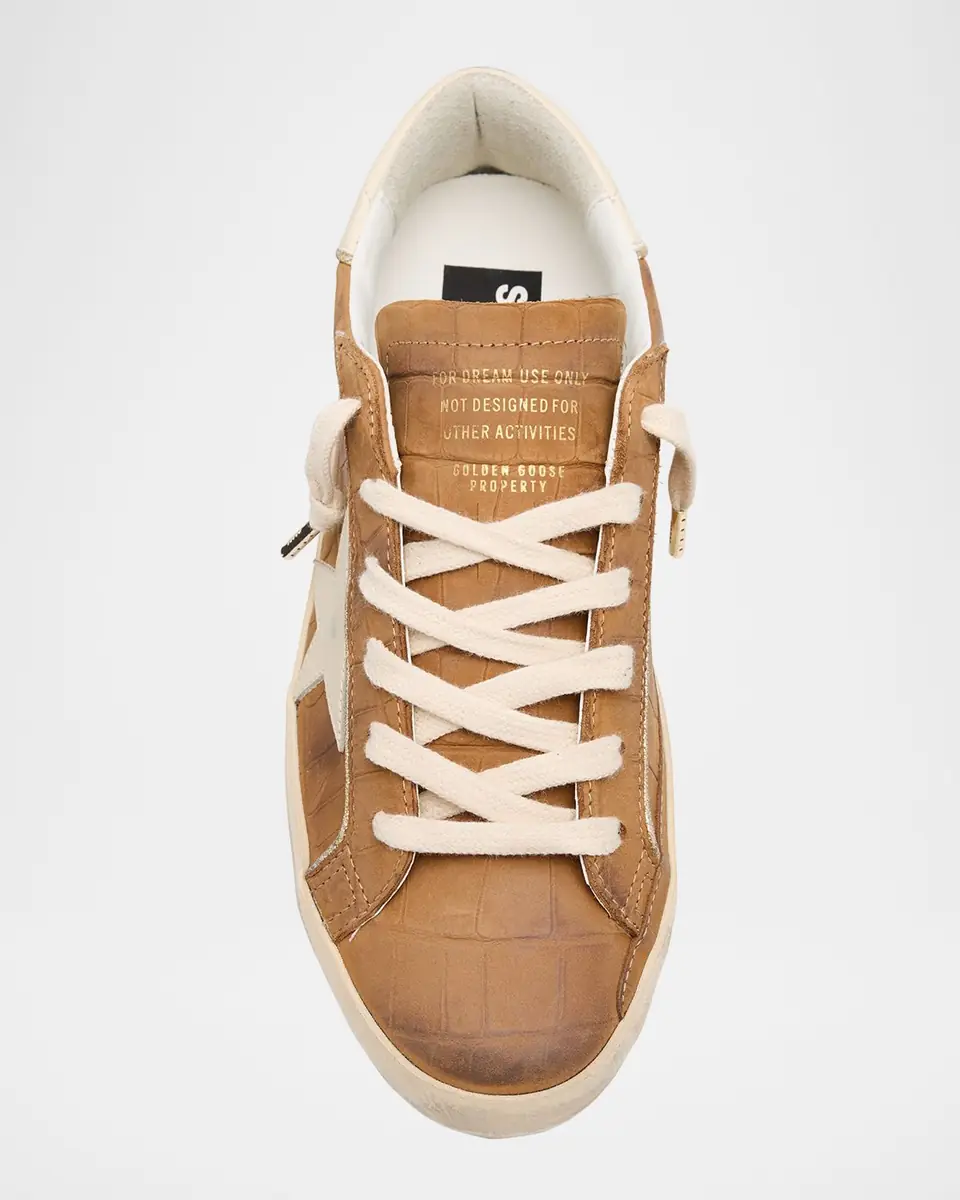 Golden Goose Super-Star Croco Leather Low-Top Sneakers | Thumbnail 6 Golden Goose Super-Star Croco Leather Low-Top Sneakers | Thumbnail 6