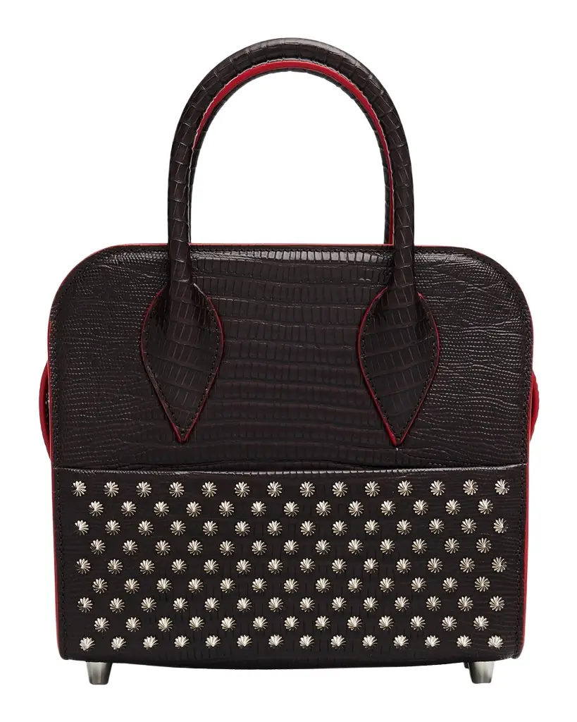 Christian Louboutin Eloise Crossbody Bag in Spiked Lizard-Embossed Leather | Image 1 Christian Louboutin Eloise Crossbody Bag in Spiked Lizard-Embossed Leather | Image 1