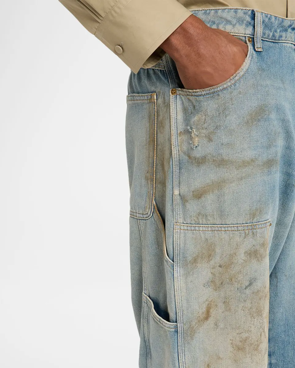Golden Goose Men's Distressed Sand-Washed Painter Jeans | Thumbnail 4