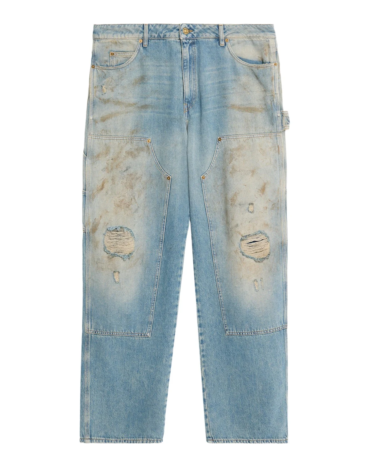 Men's Distressed Sand-Washed Painter Jeans Men's Distressed Sand-Washed Painter Jeans