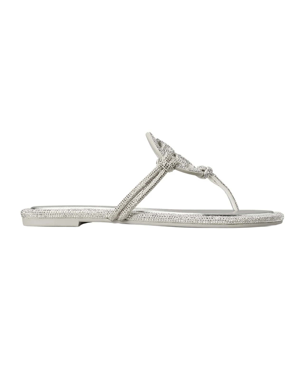 Tory Burch Miller Pave Leather Logo Sandals