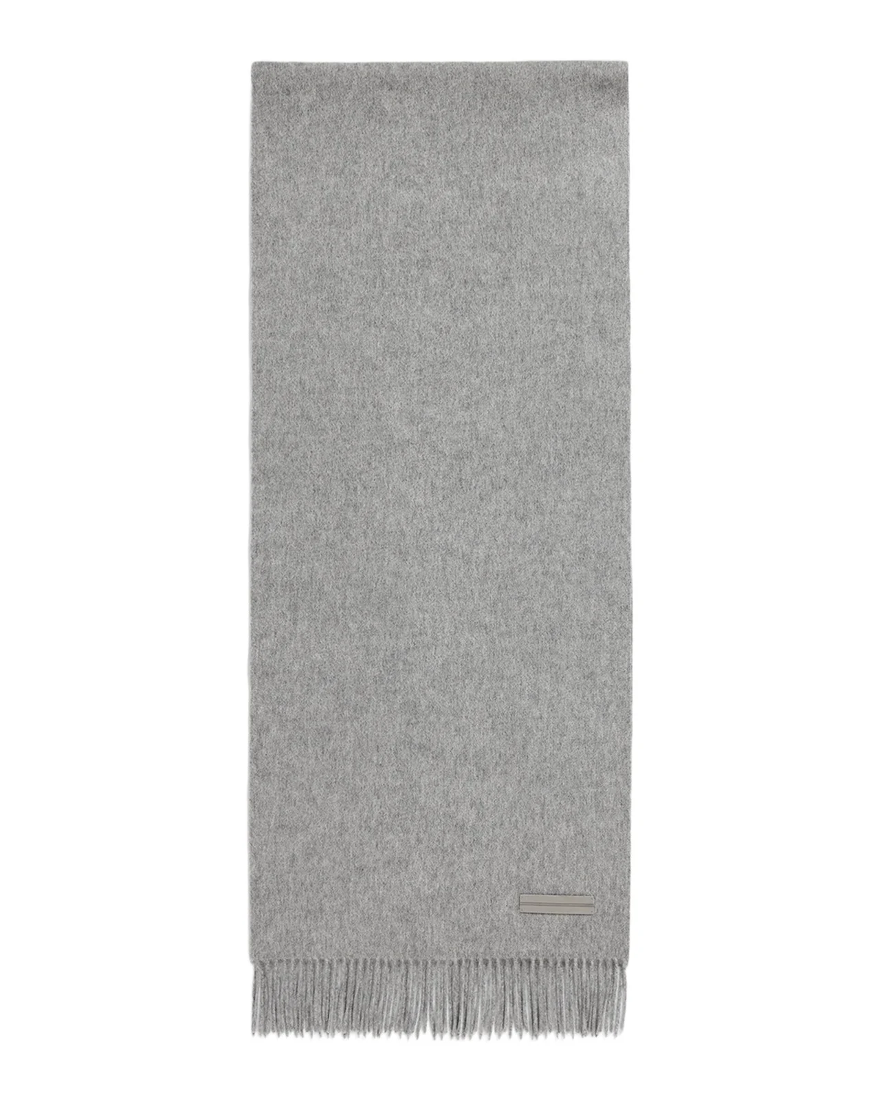 Zegna Men's Oasi Cashmere Scarf with Leather Brand Mark