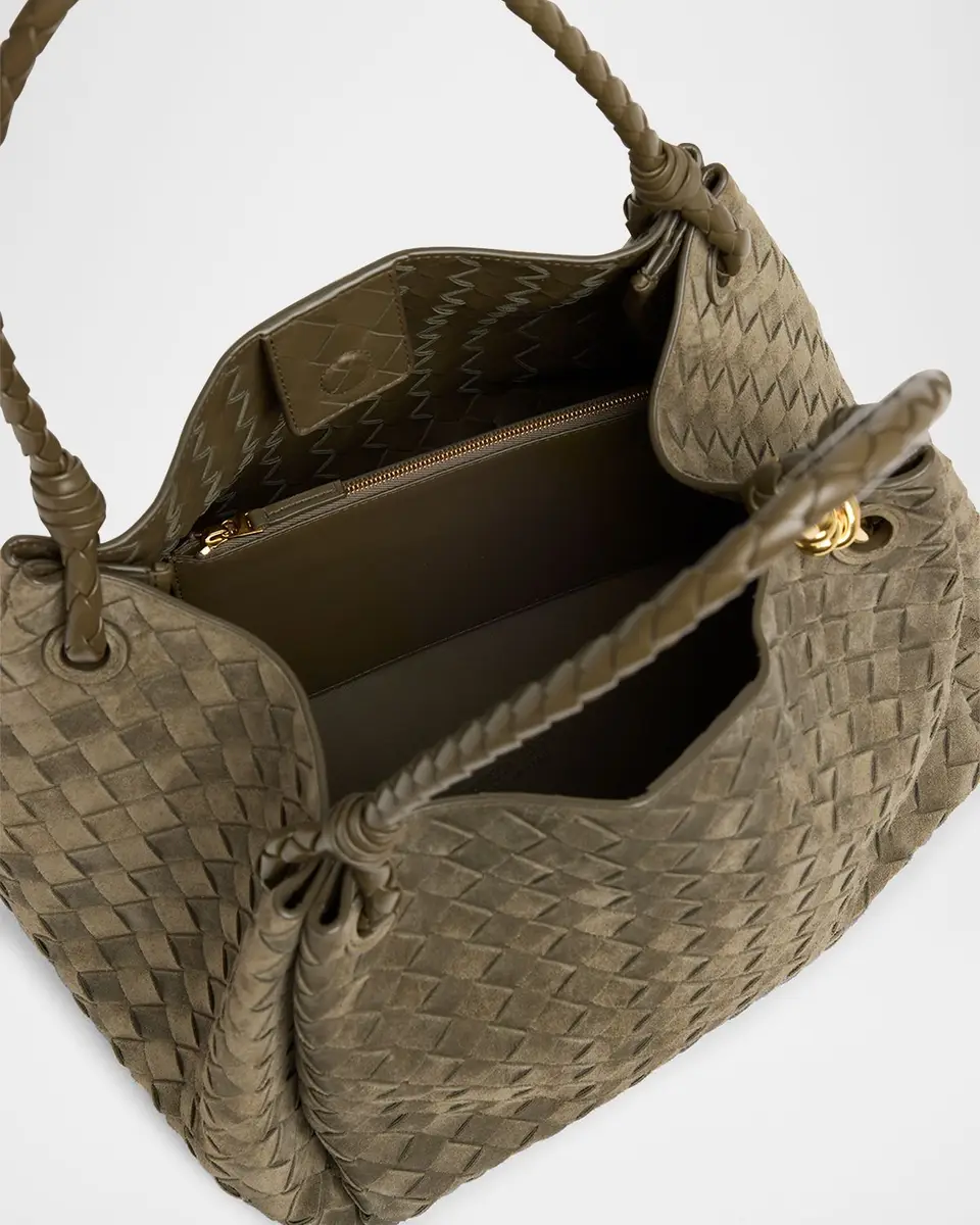Bottega Veneta Large Parachute Suede Shoulder Bag | Thumbnail 3 Bottega Veneta Large Parachute Suede Shoulder Bag | Thumbnail 3