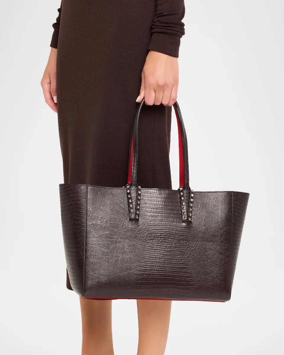 Christian Louboutin Cabata Small Tote Bag in Lizard-Embossed Leather | Thumbnail 2 Christian Louboutin Cabata Small Tote Bag in Lizard-Embossed Leather | Thumbnail 2