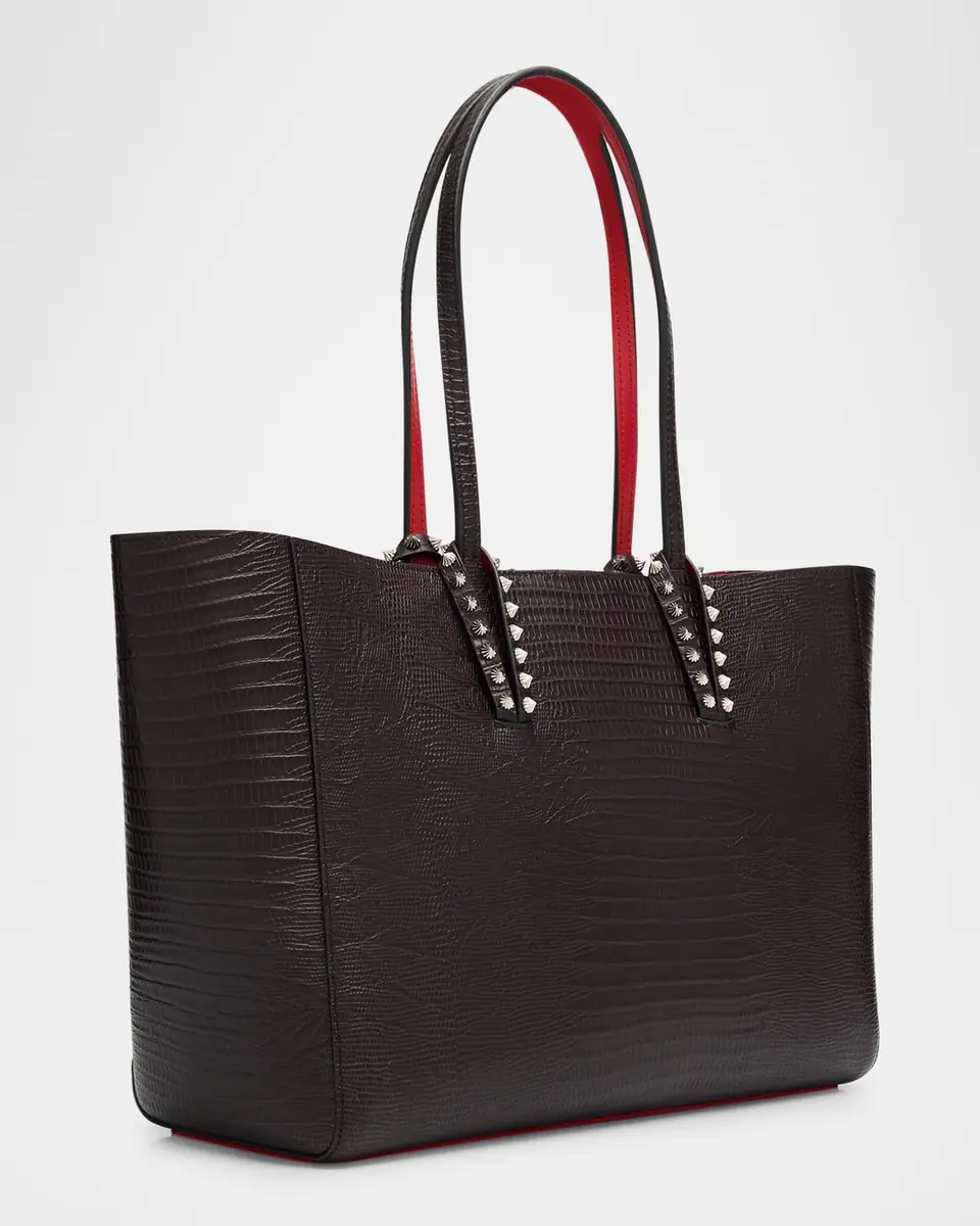 Christian Louboutin Cabata Small Tote Bag in Lizard-Embossed Leather | Thumbnail 3 Christian Louboutin Cabata Small Tote Bag in Lizard-Embossed Leather | Thumbnail 3