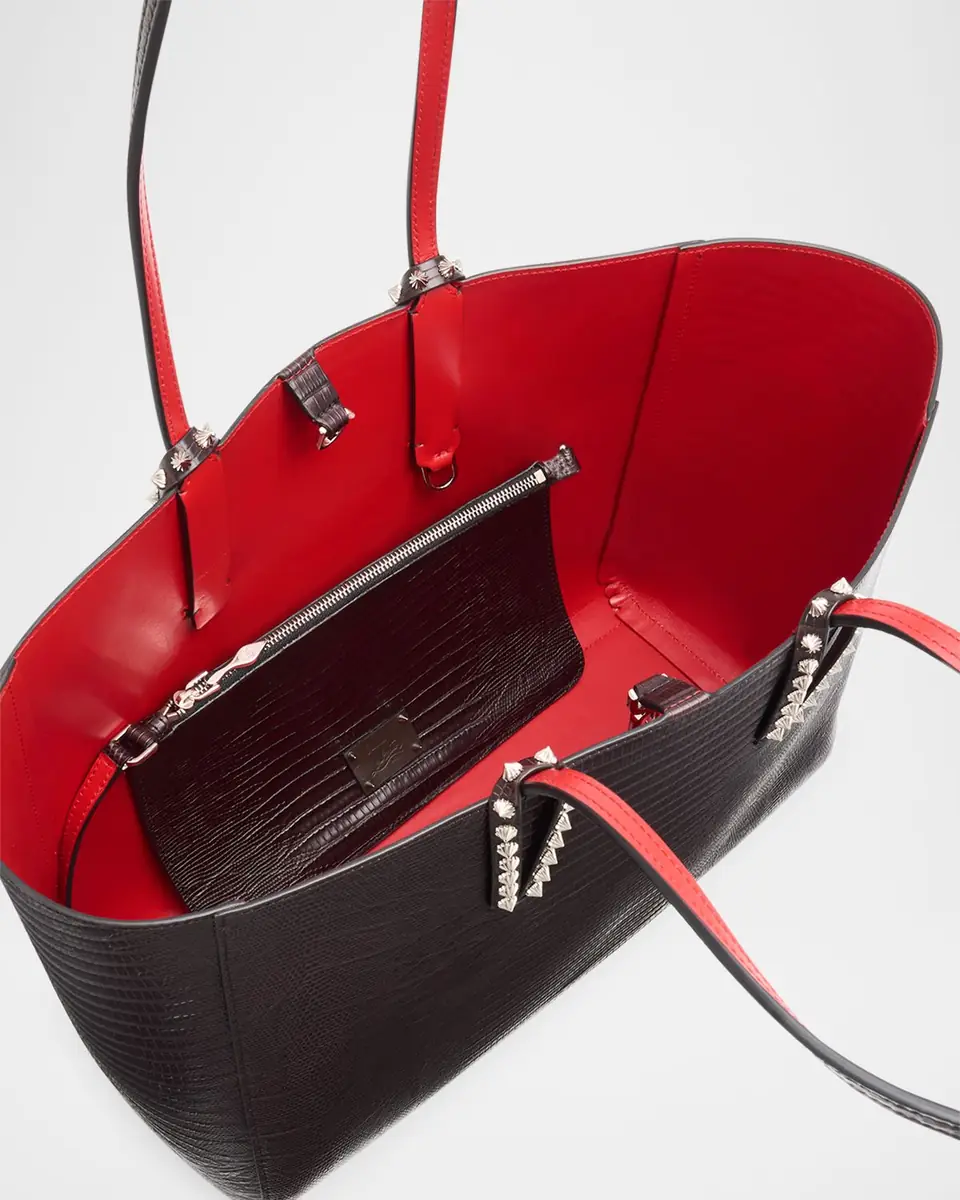 Christian Louboutin Cabata Small Tote Bag in Lizard-Embossed Leather | Thumbnail 4 Christian Louboutin Cabata Small Tote Bag in Lizard-Embossed Leather | Thumbnail 4