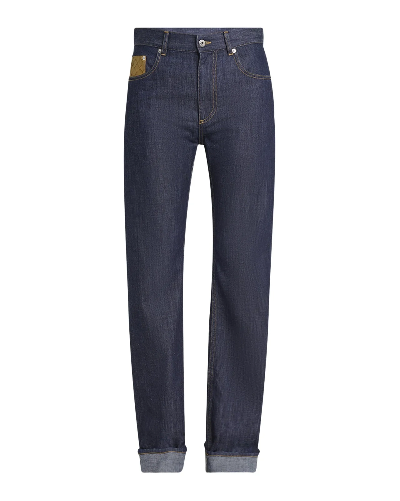 Intrecciato Suede Pocket Straight-Leg Denim Trousers Intrecciato Suede Pocket Straight-Leg Denim Trousers