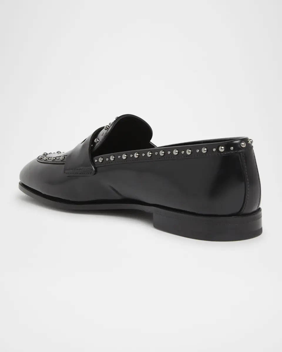 Church's Onyx Met Studded Leather Penny Loafers | Thumbnail 2 Church's Onyx Met Studded Leather Penny Loafers | Thumbnail 2