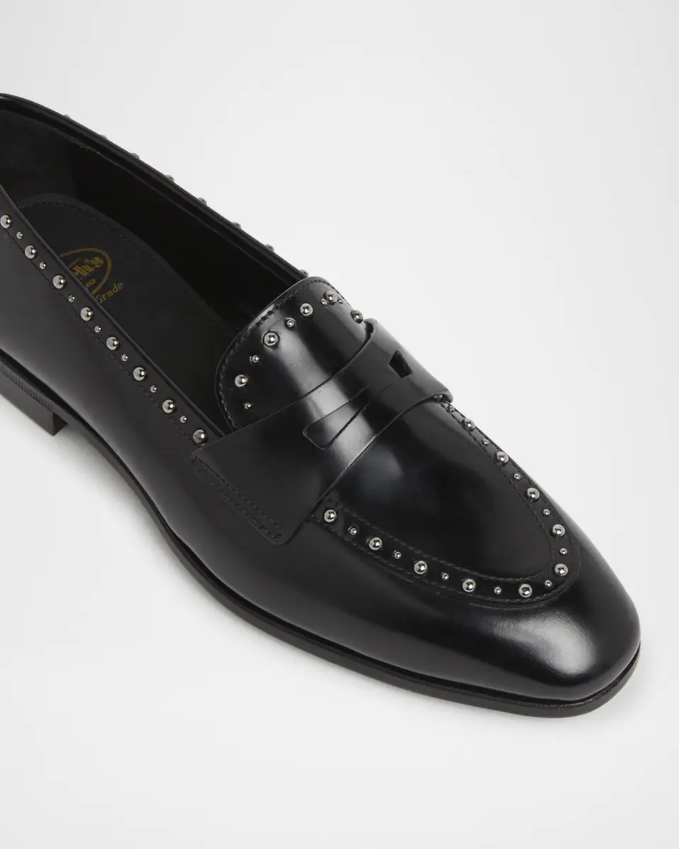 Church's Onyx Met Studded Leather Penny Loafers | Thumbnail 3 Church's Onyx Met Studded Leather Penny Loafers | Thumbnail 3