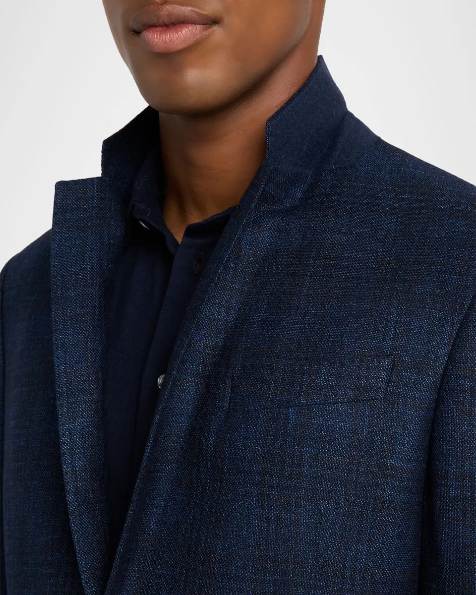 Giorgio Armani Men's Textured Windowpane Sport Coat | Thumbnail 7 Giorgio Armani Men's Textured Windowpane Sport Coat | Thumbnail 7