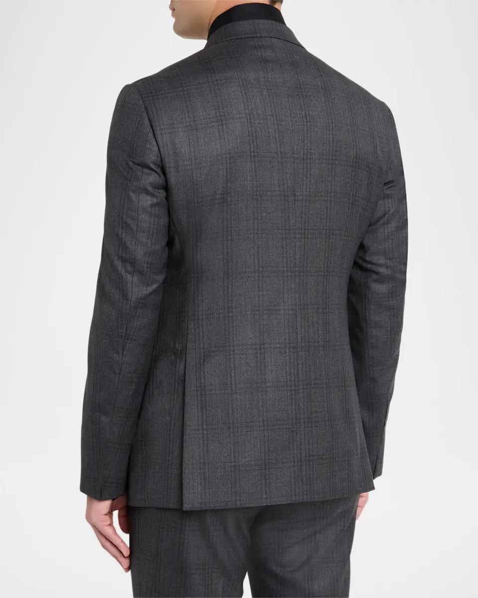 Giorgio Armani Men's Subtle Tonal Plaid Two-Piece Suit | Thumbnail 5 Giorgio Armani Men's Subtle Tonal Plaid Two-Piece Suit | Thumbnail 5