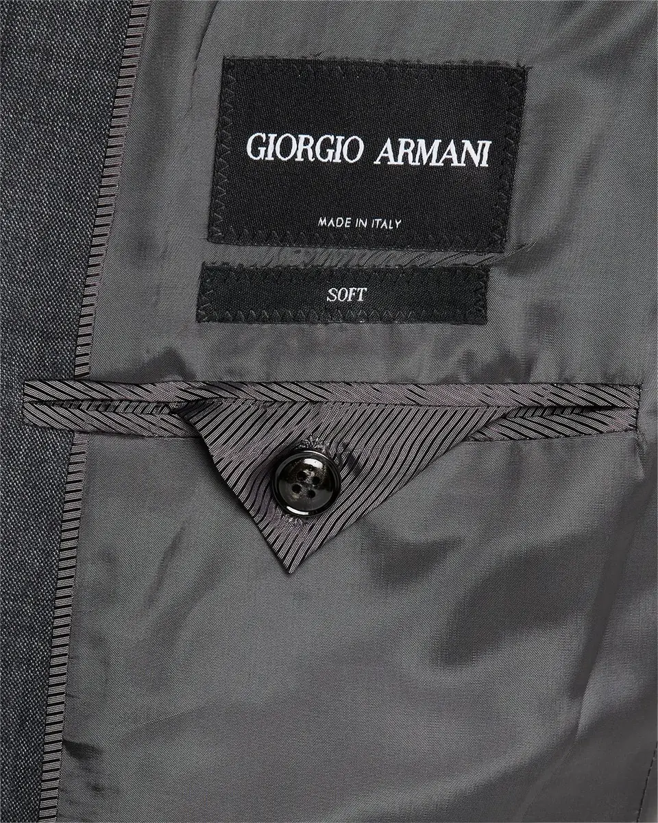 Giorgio Armani Men's Subtle Tonal Plaid Two-Piece Suit | Thumbnail 7 Giorgio Armani Men's Subtle Tonal Plaid Two-Piece Suit | Thumbnail 7