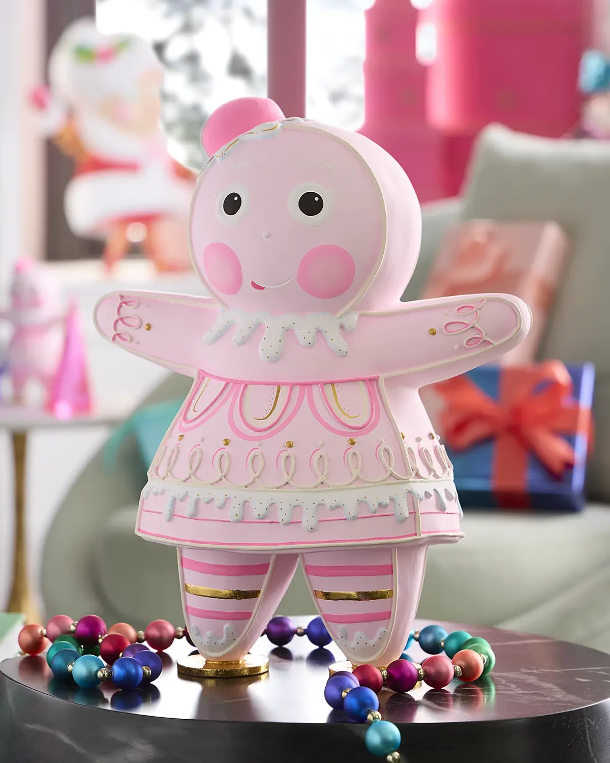 Glitterville The Rainbow Gingers Small Tabletop Christmas Decoration