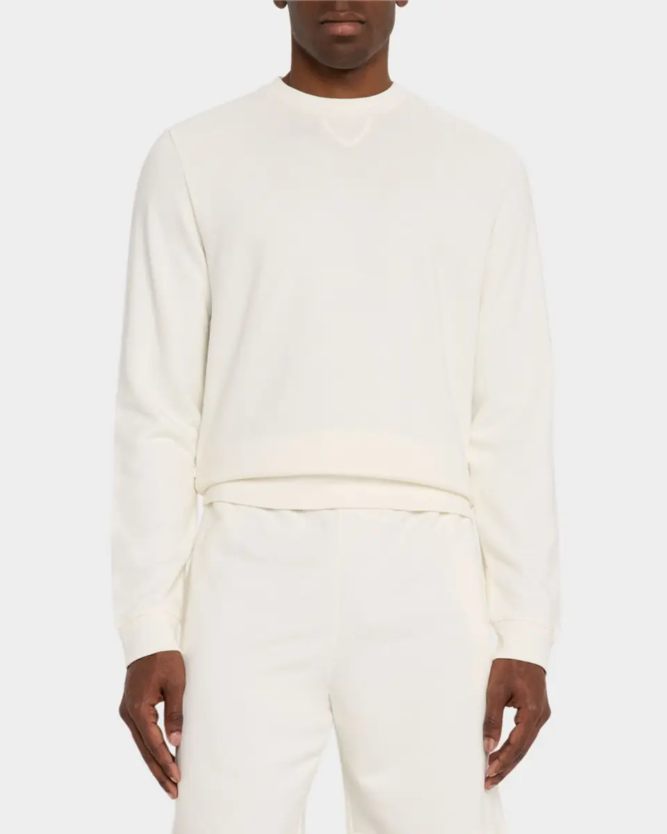 Derek Rose Men's Quinn Cotton-Modal Loopback Crewneck Sweatshirt | Thumbnail 4