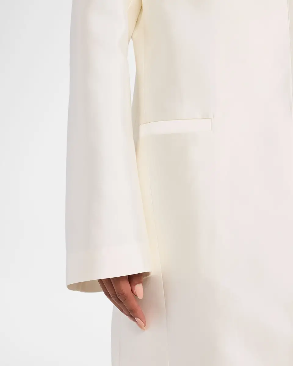 Toteme Silk Collarless Coat | Thumbnail 4 Toteme Silk Collarless Coat | Thumbnail 4
