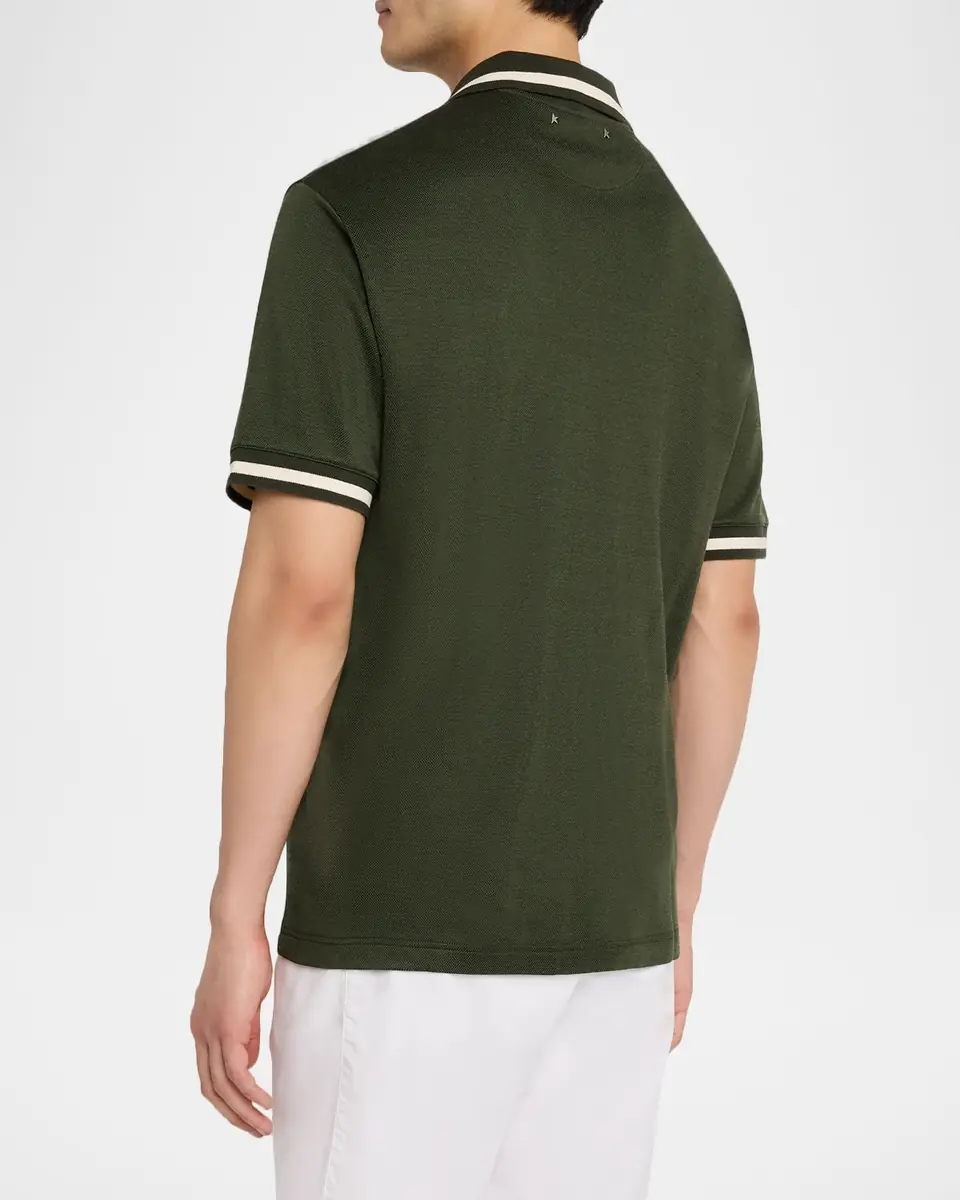 Golden Goose Men's Jersey Embroidered Polo Shirt | Thumbnail 3
