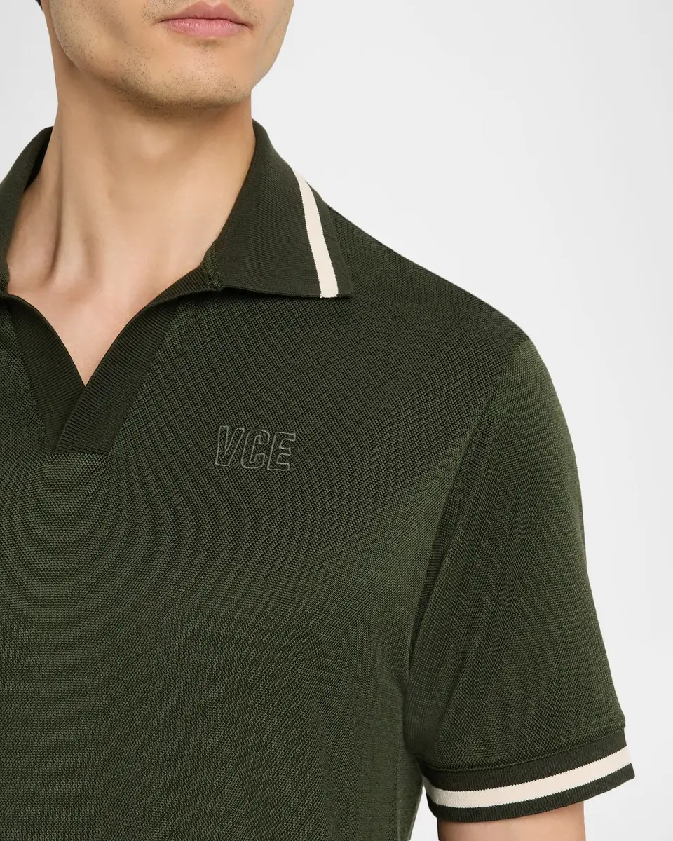 Golden Goose Men's Jersey Embroidered Polo Shirt | Thumbnail 5
