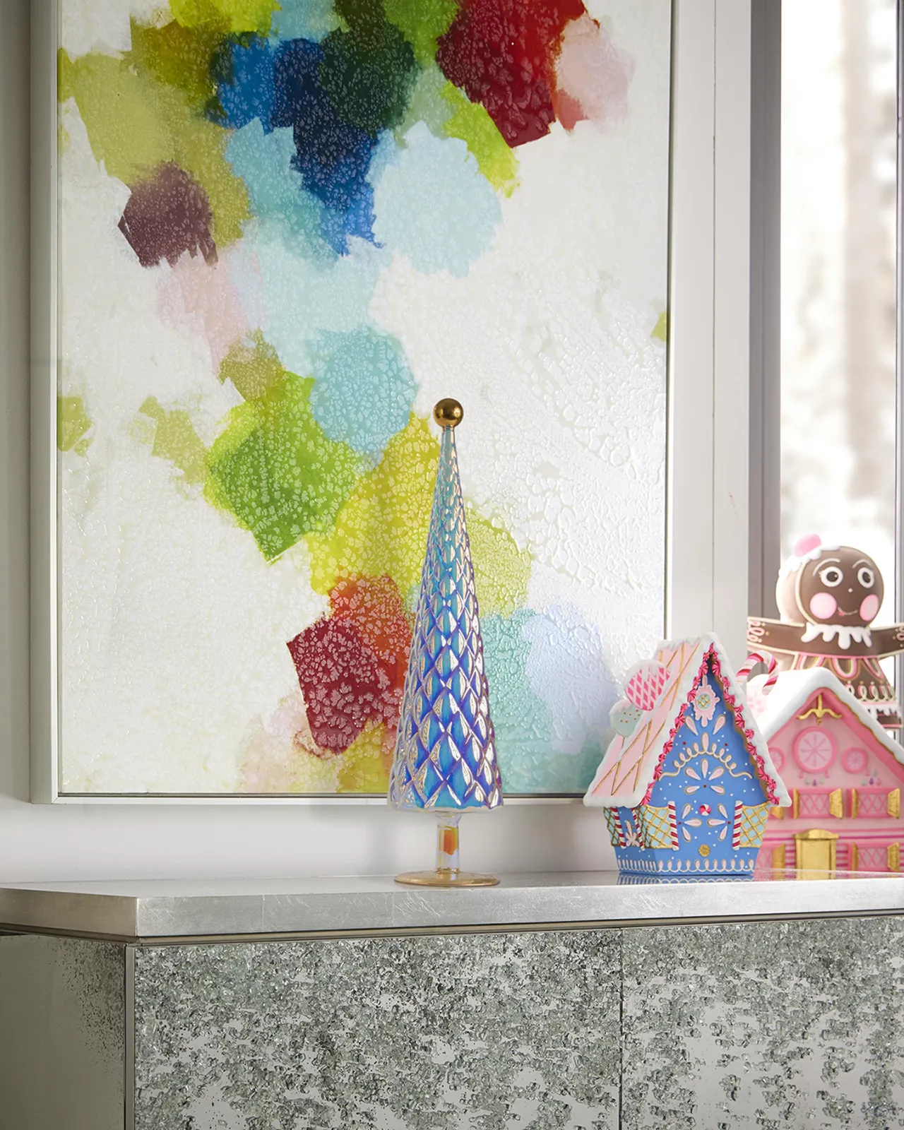 Glitterville Opalescence 22" Glass Tree, Medium