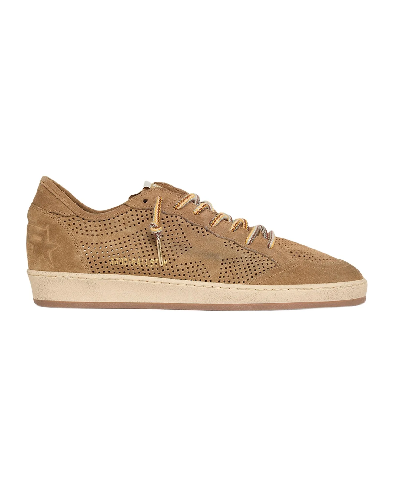 Ball Star Peforated Suede Low-Top Sneakers