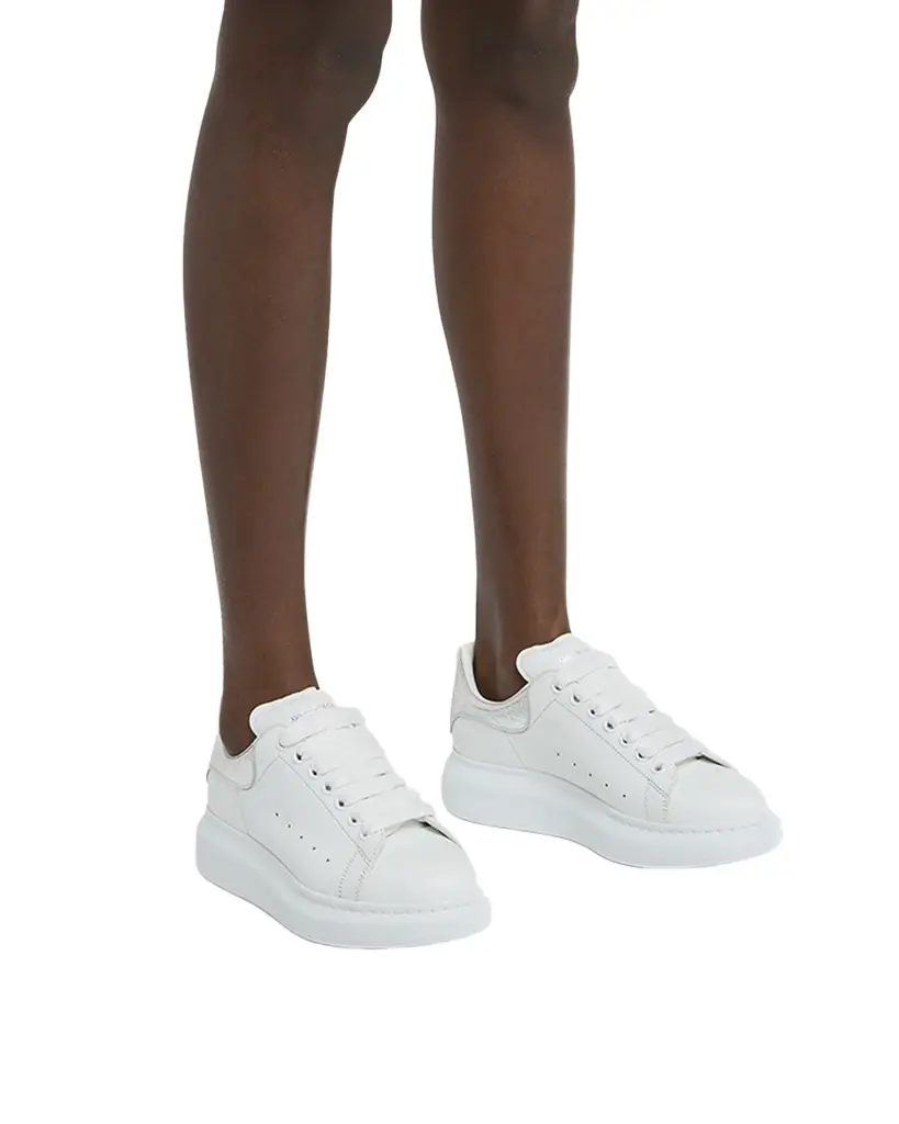 Alexander McQueen Oversized Metallic-Embossed Sneaker | Image 1 Alexander McQueen Oversized Metallic-Embossed Sneaker | Image 1