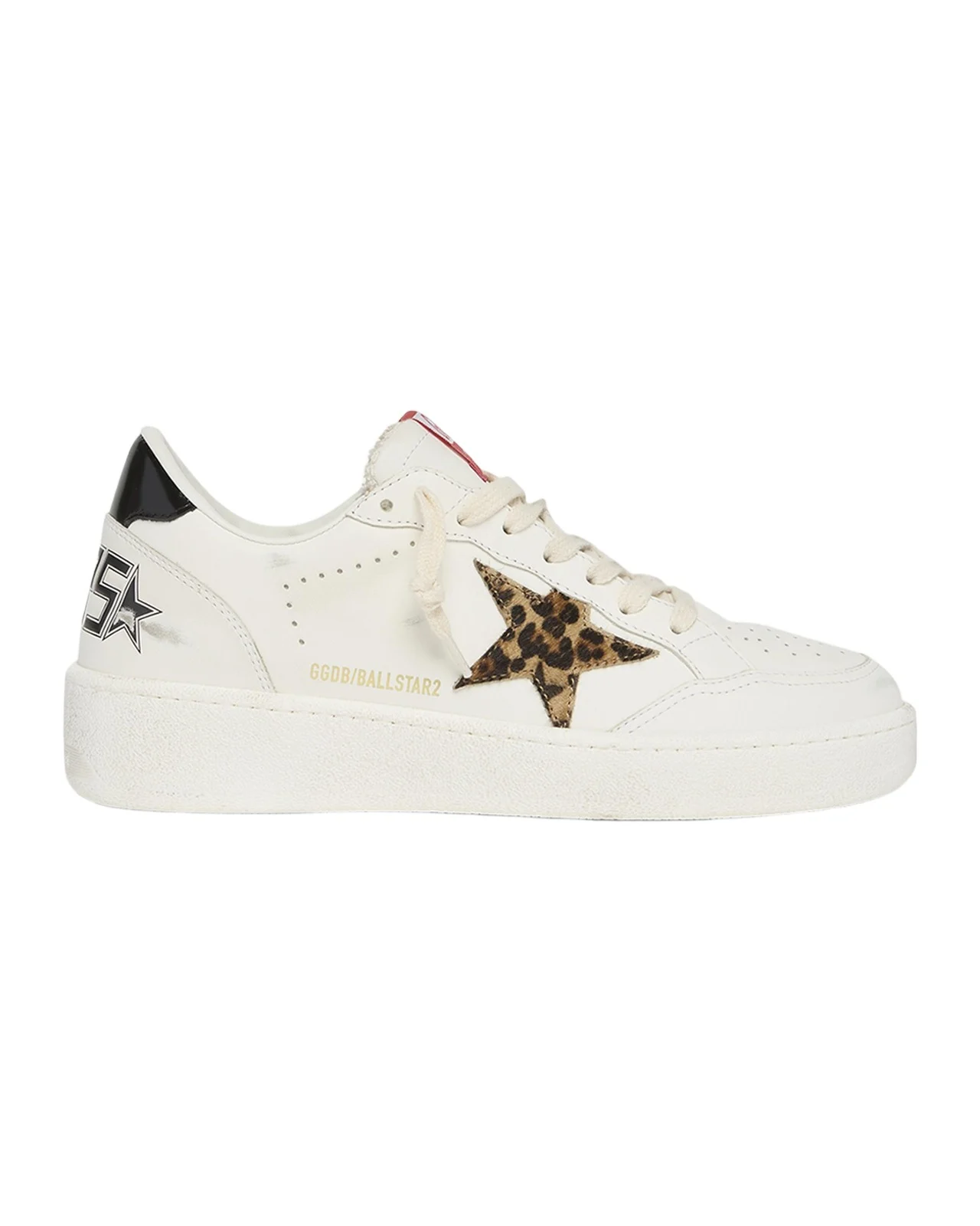 Ball Star Mixed Leather Low-Top Sneakers