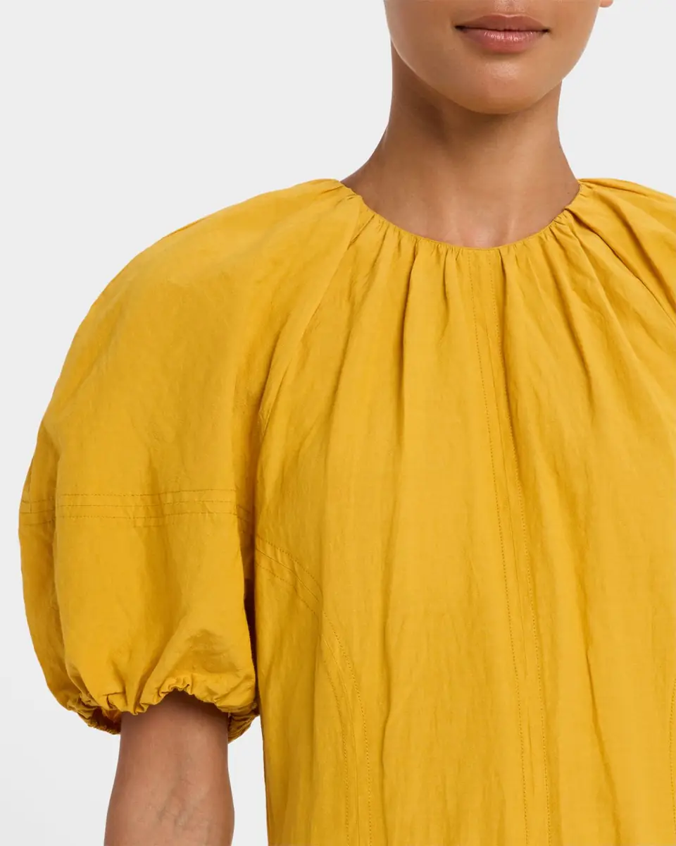 Apiece Apart Antonella Blouson-Sleeve Ruched Maxi Dress | Thumbnail 4 Apiece Apart Antonella Blouson-Sleeve Ruched Maxi Dress | Thumbnail 4
