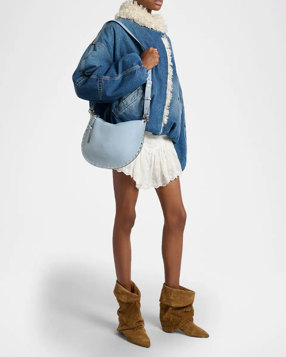 Isabel Marant Oskan Studded Grainy Leather Shoulder Bag | Thumbnail 3 Isabel Marant Oskan Studded Grainy Leather Shoulder Bag | Thumbnail 3